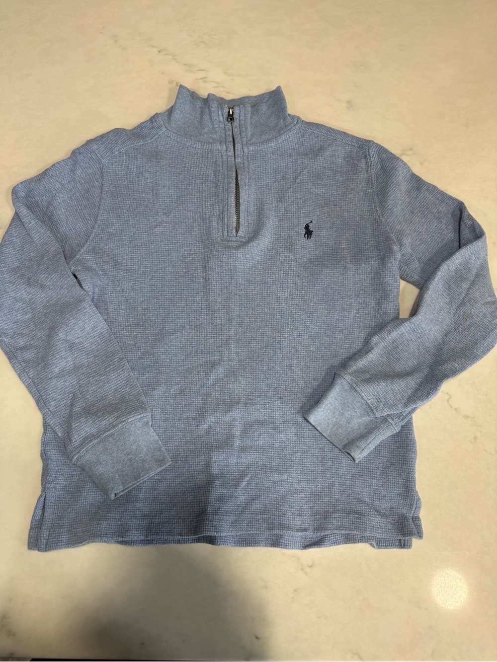 Polo by Ralph Lauren Light Blue Quarter-Zip Sweater Boys Size Medium 10-12 EUC